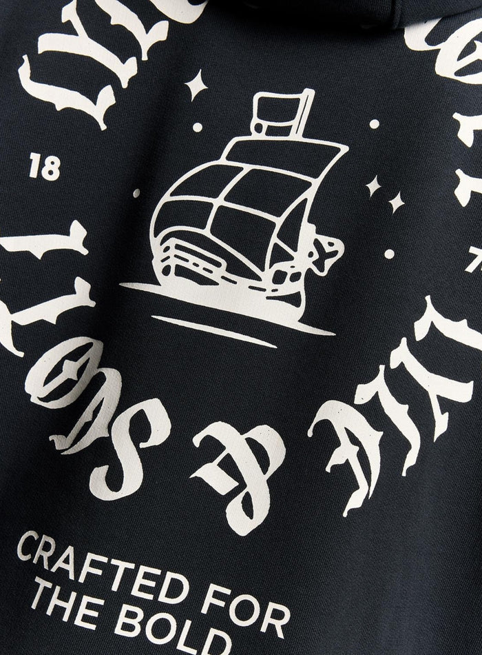 LYLE & SCOTT Ship Insignia Graphic Hoodie Dark Navy - MAISONDEFASHION.COM