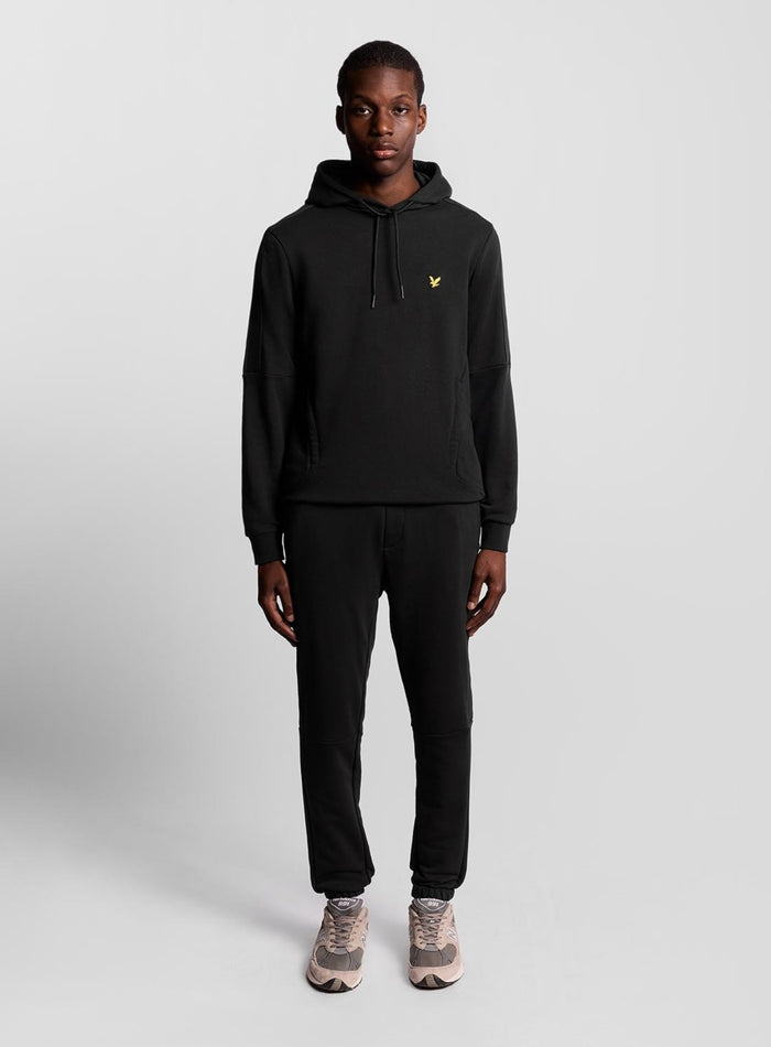 LYLE & SCOTT Sports Tape Hoodie Jet Black - MAISONDEFASHION.COM