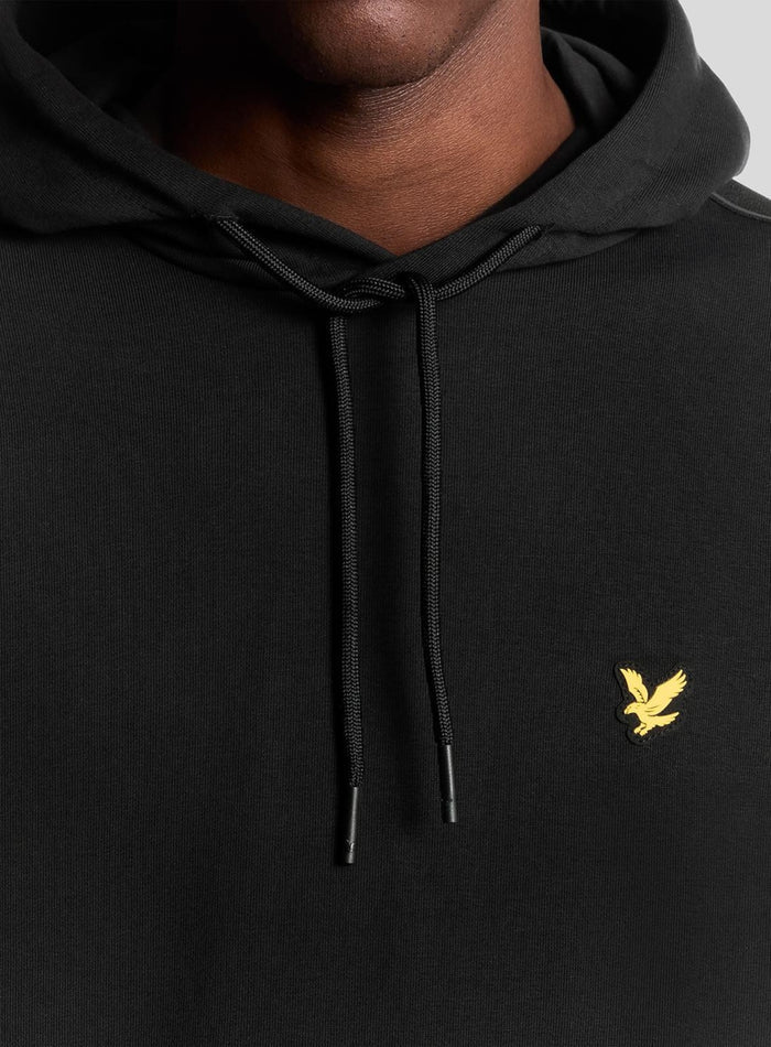 LYLE & SCOTT Sports Tape Hoodie Jet Black - MAISONDEFASHION.COM