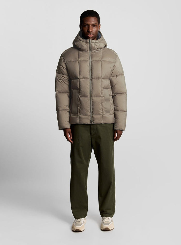 LYLE & SCOTT Square Cocoon Puffer Jacket Falcon - MAISONDEFASHION.COM