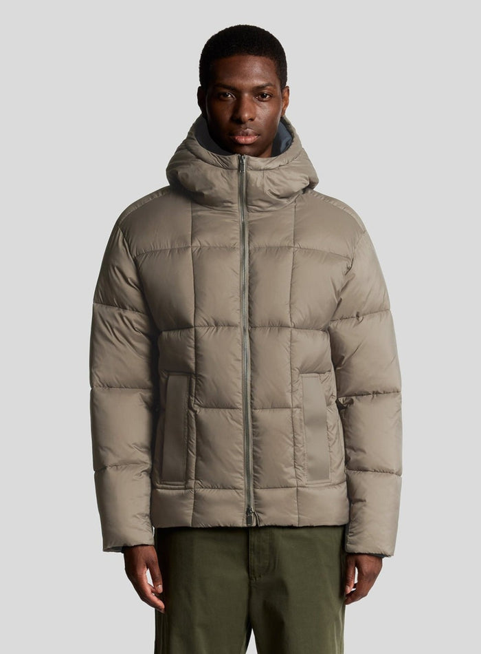 LYLE & SCOTT Square Cocoon Puffer Jacket Falcon - MAISONDEFASHION.COM