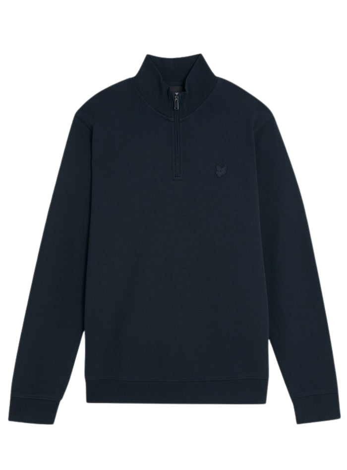 LYLE & SCOTT Superfine Cotton 1/4 Zip Sweatshirt Dark Navy - MAISONDEFASHION.COM