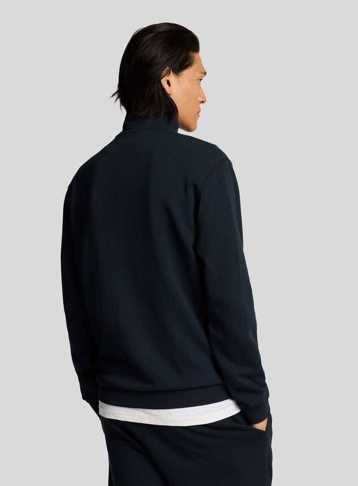 LYLE & SCOTT Superfine Cotton 1/4 Zip Sweatshirt Dark Navy - MAISONDEFASHION.COM