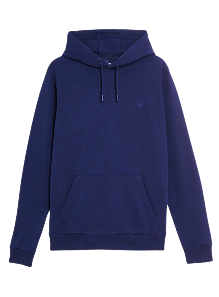 LYLE & SCOTT Superfine Cotton Loopback Hoodie Blueprint - MAISONDEFASHION.COM