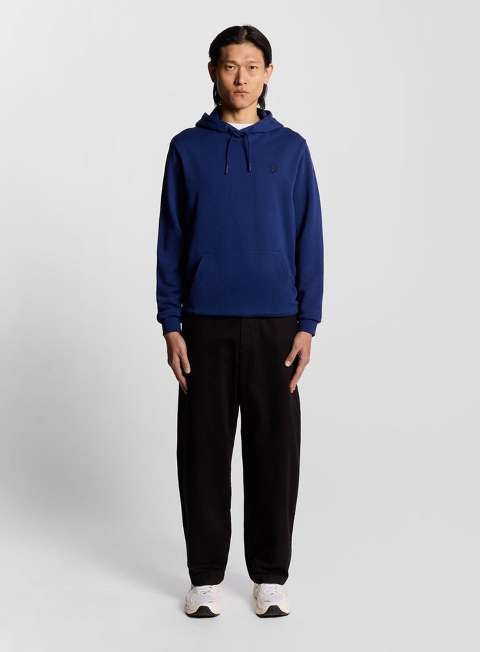 LYLE & SCOTT Superfine Cotton Loopback Hoodie Blueprint - MAISONDEFASHION.COM