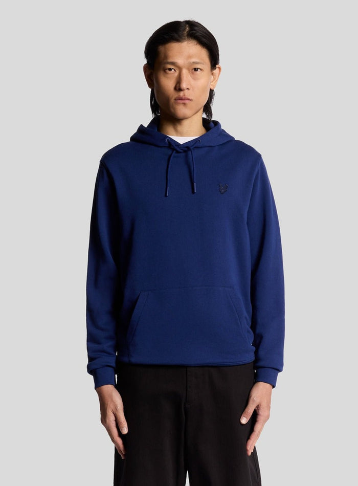 LYLE & SCOTT Superfine Cotton Loopback Hoodie Blueprint - MAISONDEFASHION.COM