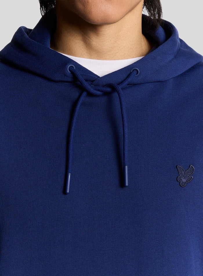 LYLE & SCOTT Superfine Cotton Loopback Hoodie Blueprint - MAISONDEFASHION.COM