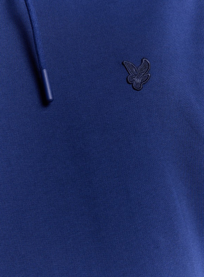 LYLE & SCOTT Superfine Cotton Loopback Hoodie Blueprint - MAISONDEFASHION.COM