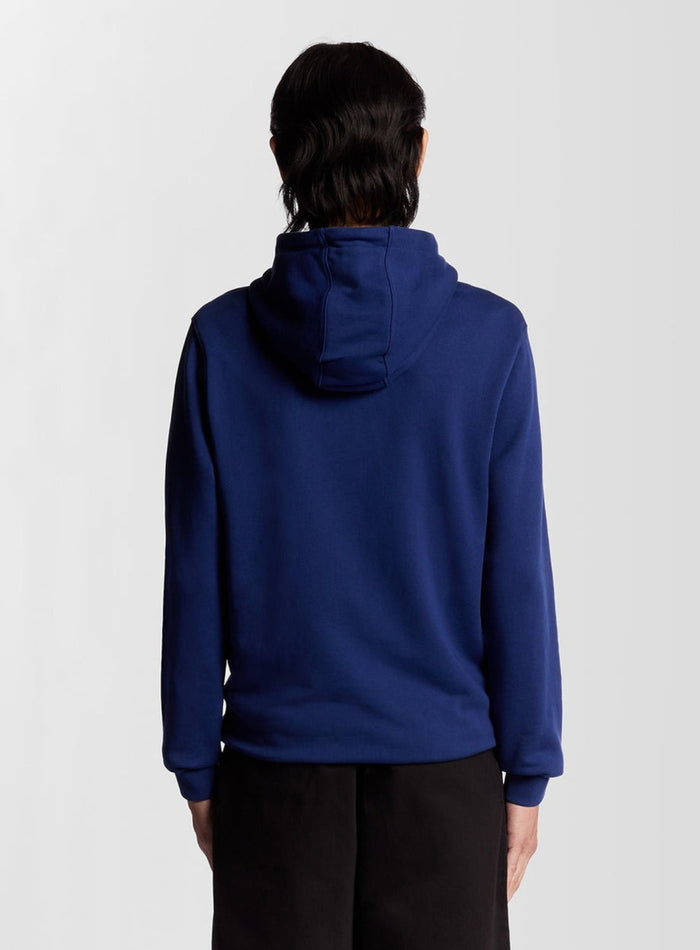 LYLE & SCOTT Superfine Cotton Loopback Hoodie Blueprint - MAISONDEFASHION.COM