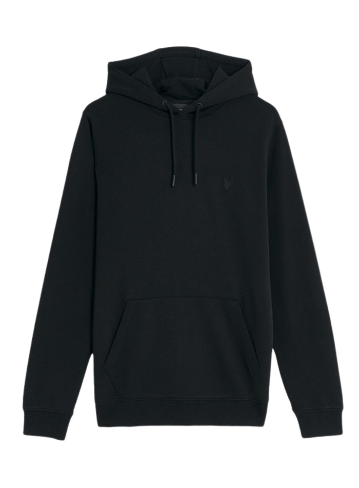 LYLE & SCOTT Superfine Cotton Loopback Hoodie Jet Black - MAISONDEFASHION.COM