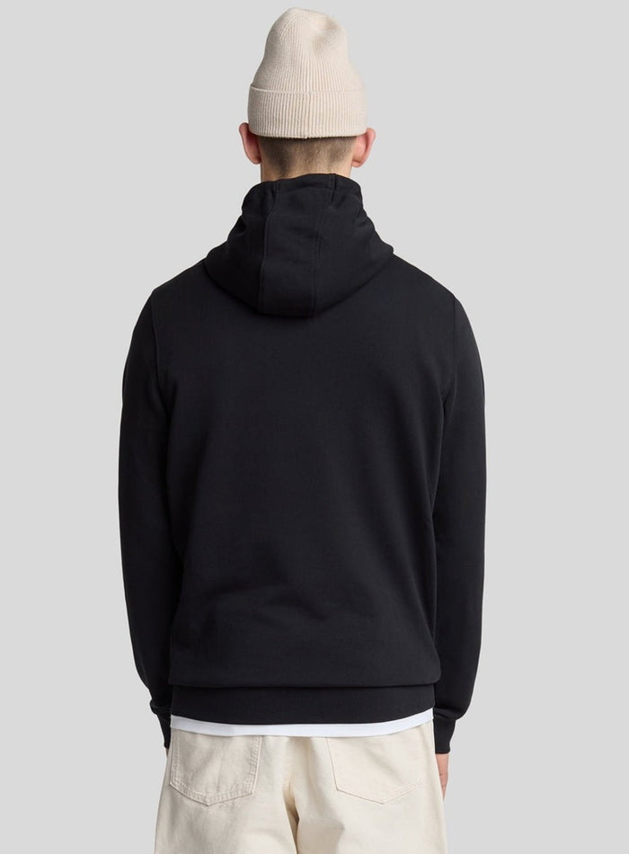 LYLE & SCOTT Superfine Cotton Loopback Hoodie Jet Black - MAISONDEFASHION.COM