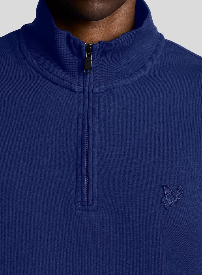 LYLE & SCOTT Superfine Quarter Zip Sweatshirt Blueprint - MAISONDEFASHION.COM