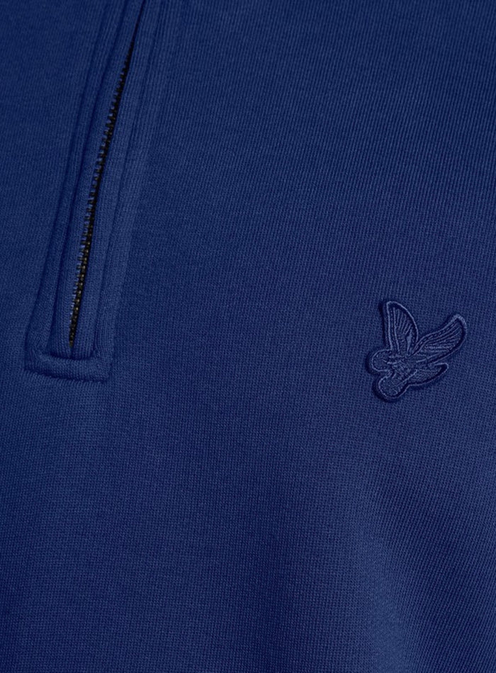 LYLE & SCOTT Superfine Quarter Zip Sweatshirt Blueprint - MAISONDEFASHION.COM