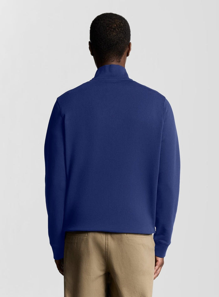 LYLE & SCOTT Superfine Quarter Zip Sweatshirt Blueprint - MAISONDEFASHION.COM