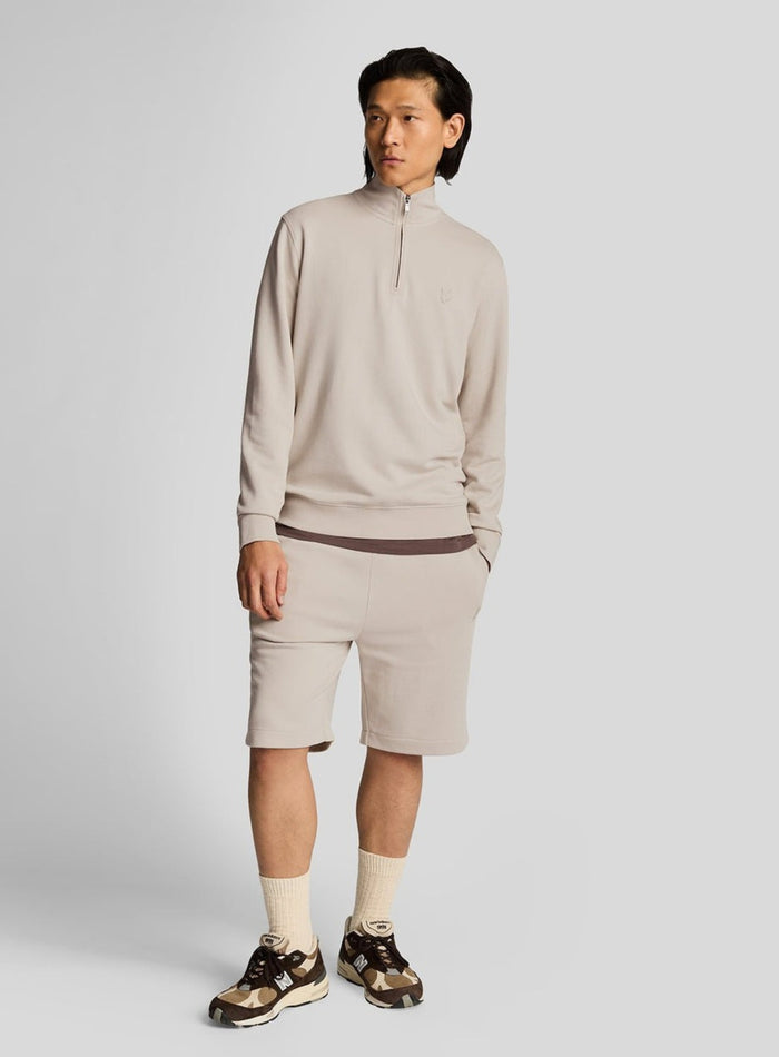 LYLE & SCOTT Superfine Quarter Zip Sweatshirt Cove - MAISONDEFASHION.COM