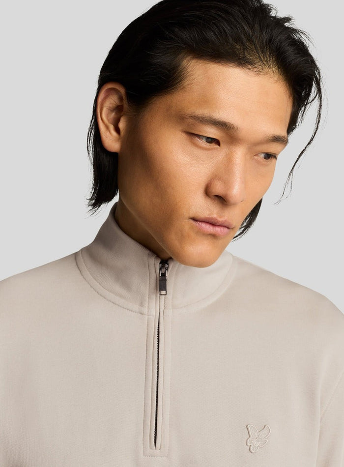 LYLE & SCOTT Superfine Quarter Zip Sweatshirt Cove - MAISONDEFASHION.COM