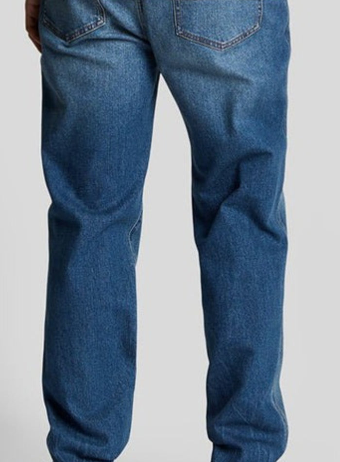 LYLE & SCOTT Tapered Denim Stone Wash Blue - MAISONDEFASHION.COM