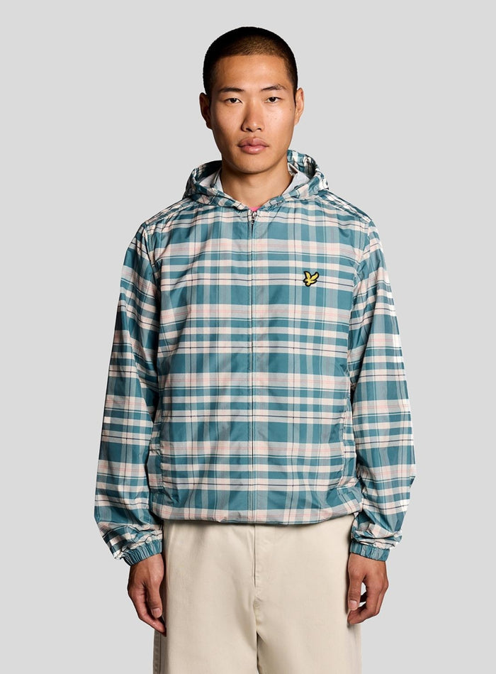 LYLE & SCOTT Tartan Hooded Zip Through Jacket Everglade - MAISONDEFASHION.COM