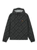 LYLE & SCOTT Tartan Hooded Zip Through Jacket Jet Black