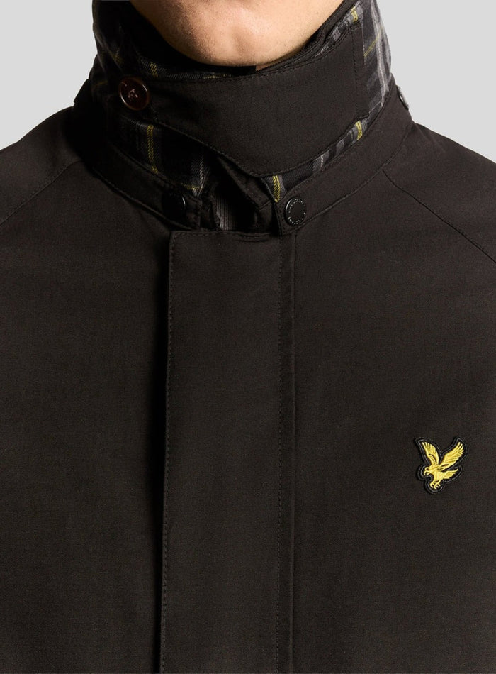 LYLE & SCOTT Tartan Lined Hunting Jacket Jet Black - MAISONDEFASHION.COM