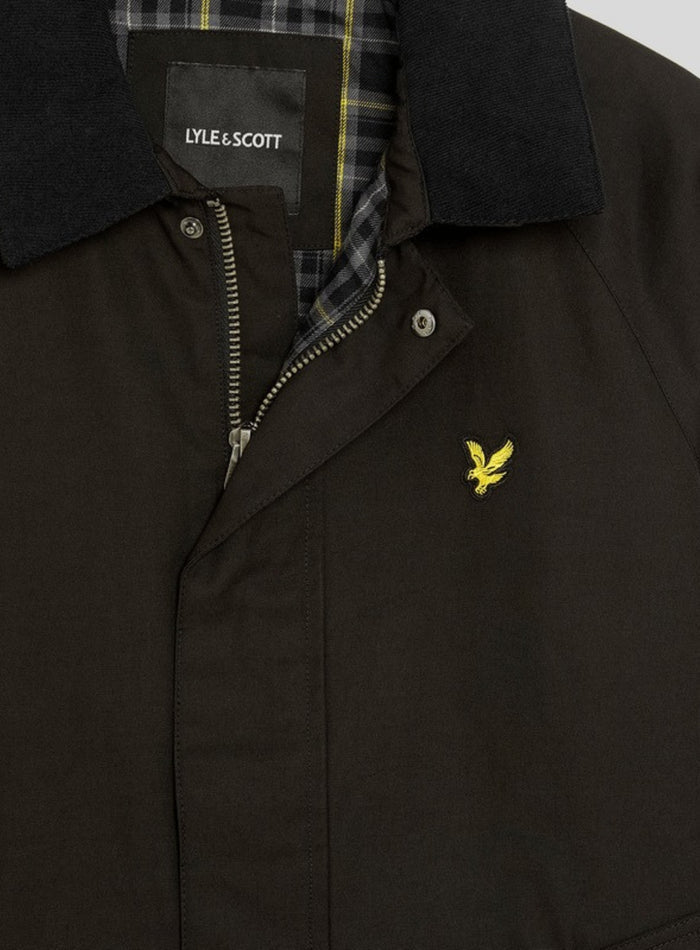 LYLE & SCOTT Tartan Lined Hunting Jacket Jet Black - MAISONDEFASHION.COM