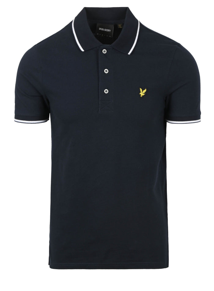 LYLE & SCOTT Tipped Polo Shirt Dark Navy - MAISONDEFASHION.COM