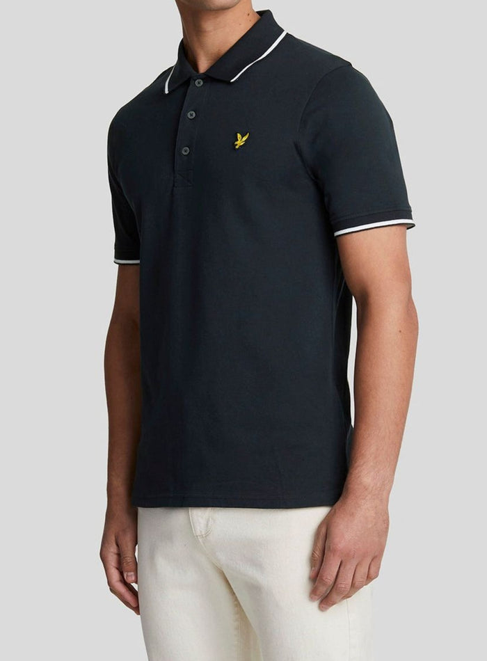 LYLE & SCOTT Tipped Polo Shirt Dark Navy - MAISONDEFASHION.COM