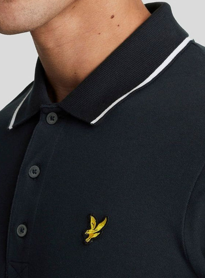 LYLE & SCOTT Tipped Polo Shirt Dark Navy - MAISONDEFASHION.COM