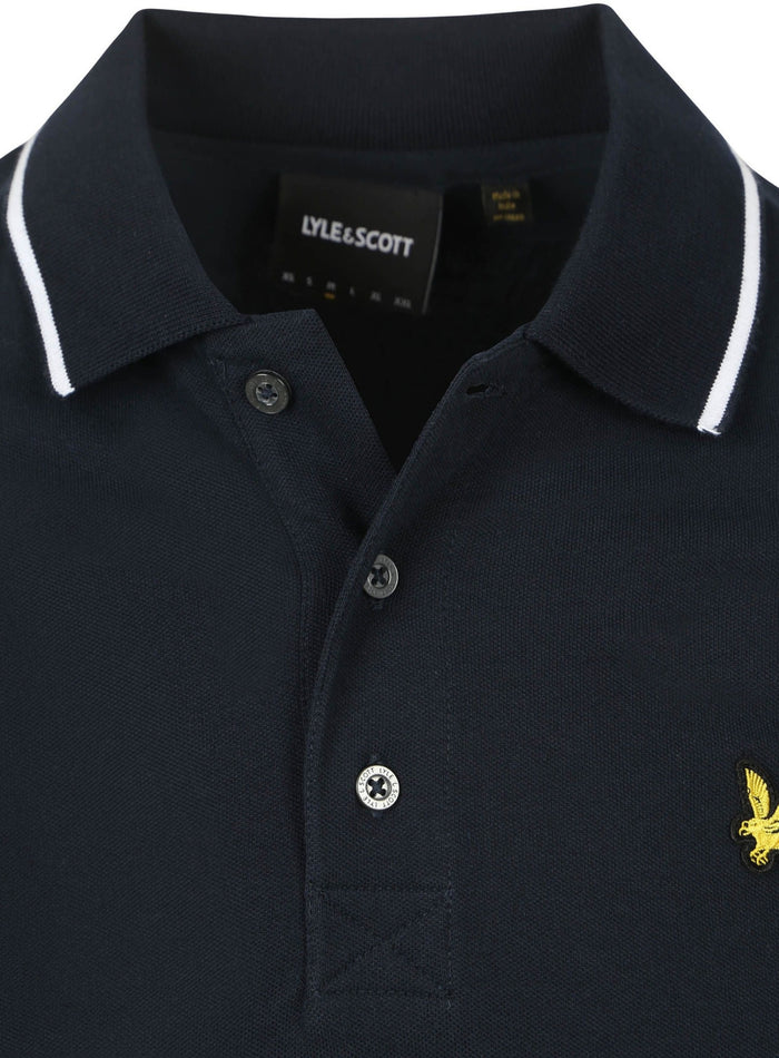 LYLE & SCOTT Tipped Polo Shirt Dark Navy - MAISONDEFASHION.COM
