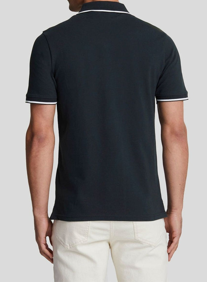 LYLE & SCOTT Tipped Polo Shirt Dark Navy - MAISONDEFASHION.COM