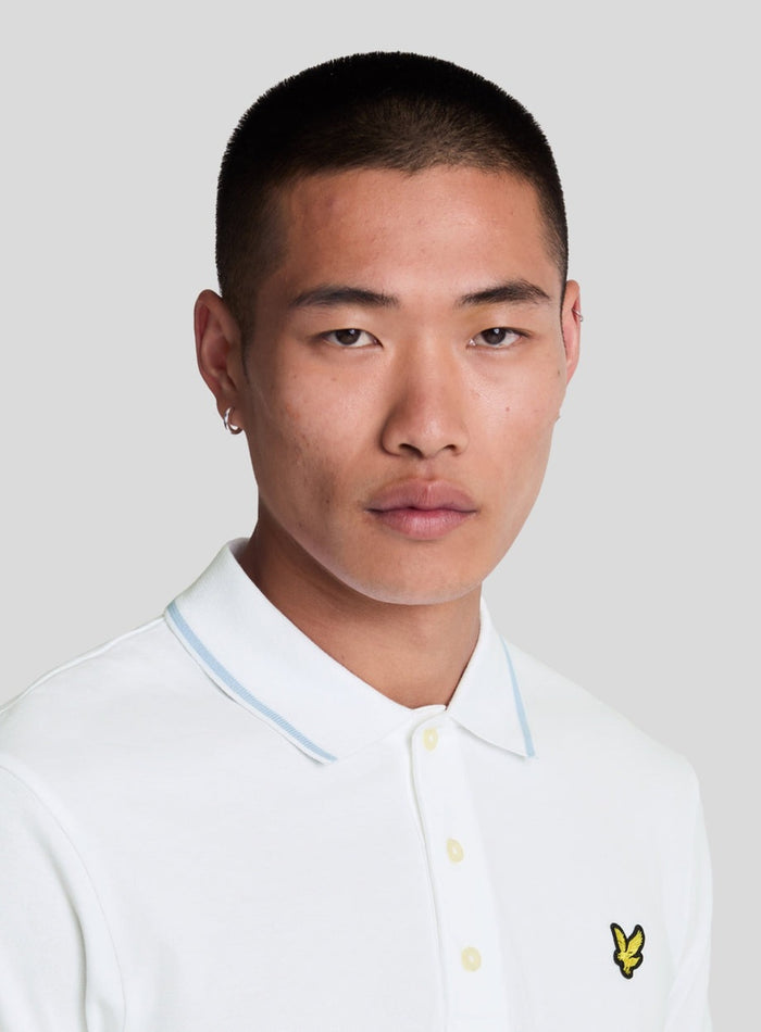 LYLE & SCOTT Tipped Polo Shirt White Light - MAISONDEFASHION.COM