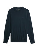LYLE & SCOTT Tonal Eagle Merino Crew Neck Jumper Dark Navy - MAISONDEFASHION.COM