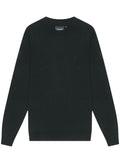 LYLE & SCOTT Tonal Eagle Merino Crew Neck Jumper Jet Black - MAISONDEFASHION.COM