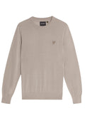 LYLE & SCOTT Tonal Eagle Merino Crew Neck Jumper Nomad - MAISONDEFASHION.COM
