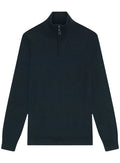 LYLE & SCOTT Tonal Eagle Merino Quarter Zip Jumper Dark Navy - MAISONDEFASHION.COM