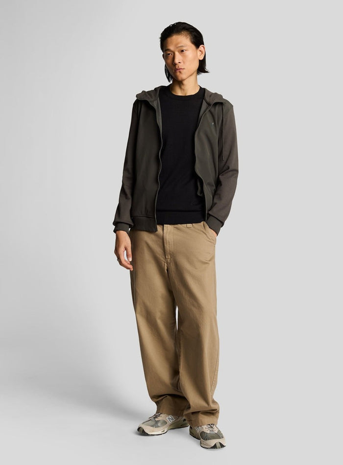 LYLE & SCOTT Tonal Superfine Crew Neck Jumper Jet Black - MAISONDEFASHION.COM