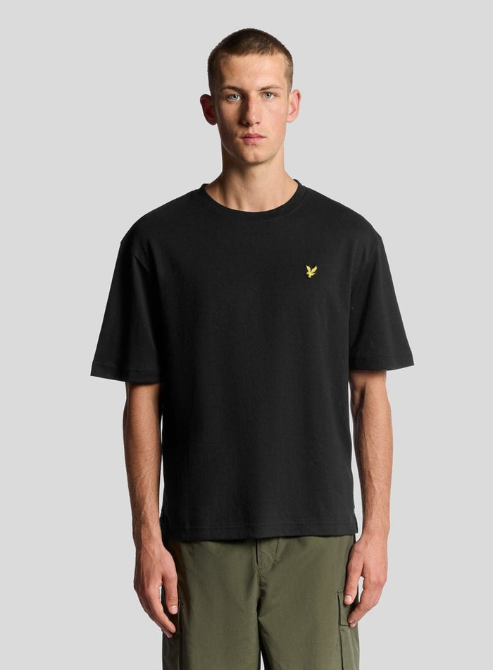 LYLE & SCOTT Ultra Soft Cotton Blend T-Shirt Jet Black - MAISONDEFASHION.COM