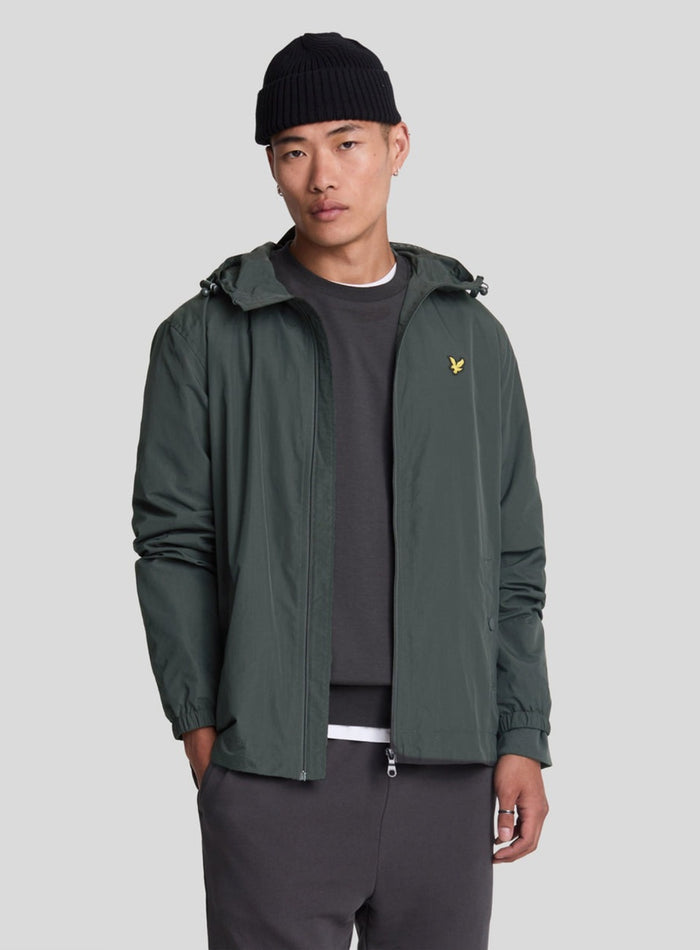 LYLE & SCOTT Water Resistant Hooded Jacket Gunmetal - MAISONDEFASHION.COM