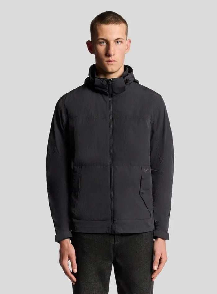 LYLE & SCOTT Water Resistant Packaway Jacket Black Ice - MAISONDEFASHION.COM