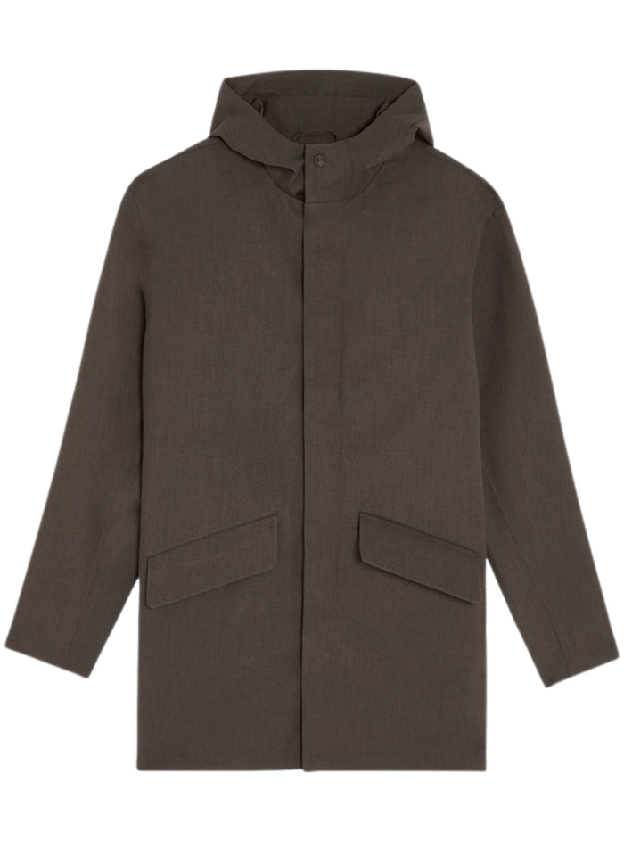 LYLE & SCOTT Waterproof Mac Raincoat Charcoal Marl - MAISONDEFASHION.COM