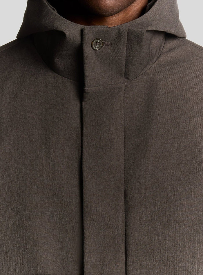 LYLE & SCOTT Waterproof Mac Raincoat Charcoal Marl - MAISONDEFASHION.COM