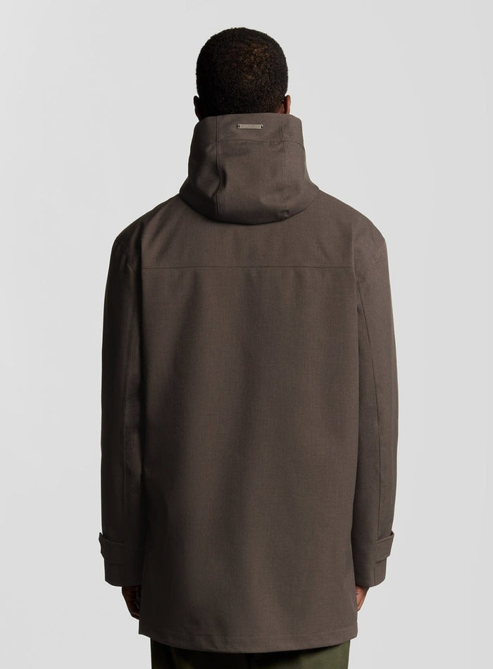 LYLE & SCOTT Waterproof Mac Raincoat Charcoal Marl - MAISONDEFASHION.COM