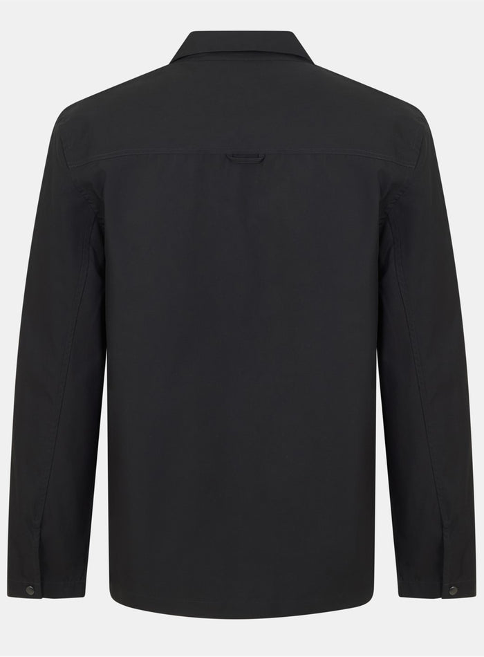 LYLE & SCOTT Zip Through Cotton Overshirt Black - MAISONDEFASHION.COM