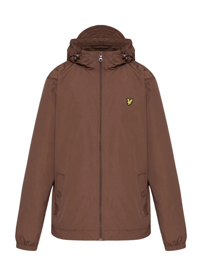 LYLE & SCOTT Zip Through Hooded Jacket Bottle Brown - MAISONDEFASHION.COM