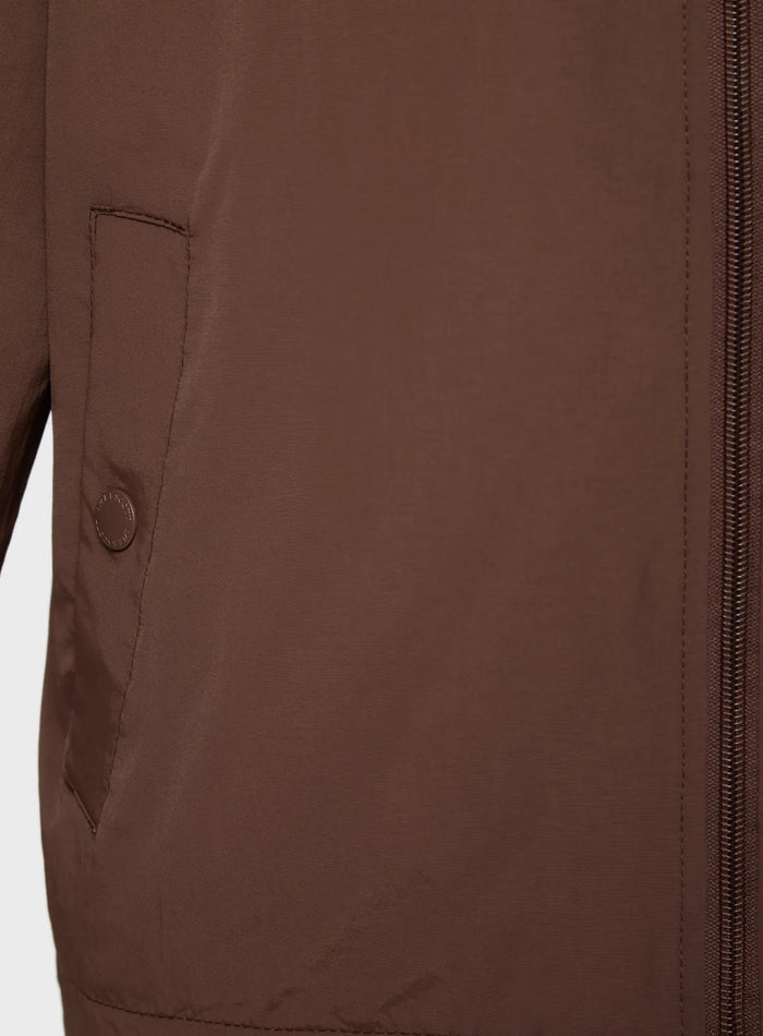 LYLE & SCOTT Zip Through Hooded Jacket Bottle Brown - MAISONDEFASHION.COM