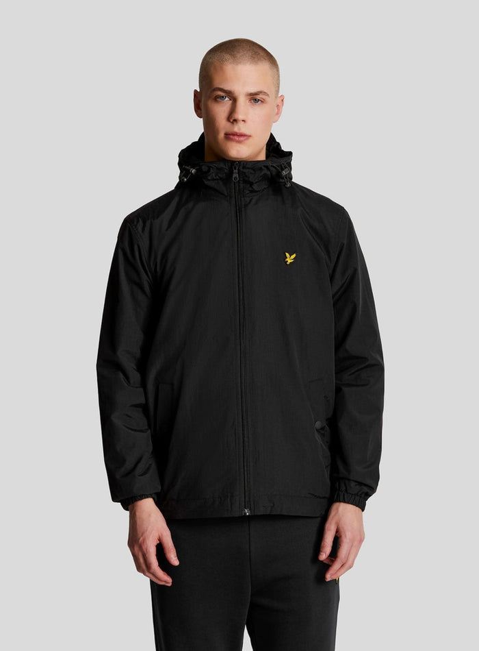 LYLE & SCOTT Zip Through Hooded Jacket Jet Black - MAISONDEFASHION.COM