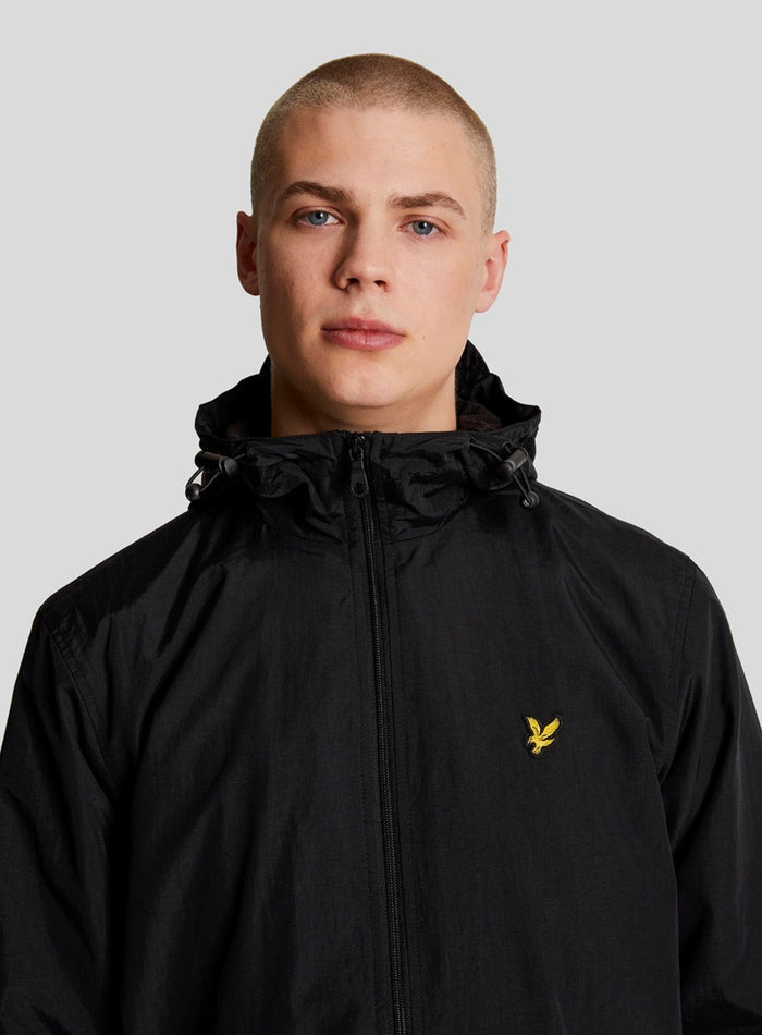 LYLE & SCOTT Zip Through Hooded Jacket Jet Black - MAISONDEFASHION.COM