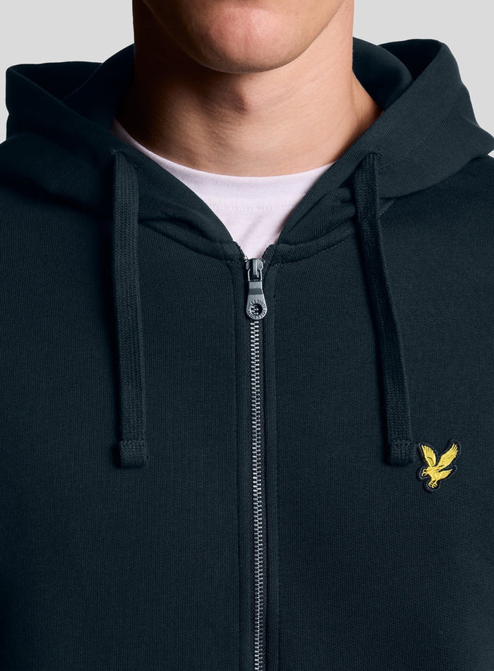 LYLE & SCOTT Zip Through Hoodie Dark Navy - MAISONDEFASHION.COM