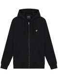 LYLE & SCOTT Zip Through Hoodie Jet Black - MAISONDEFASHION.COM