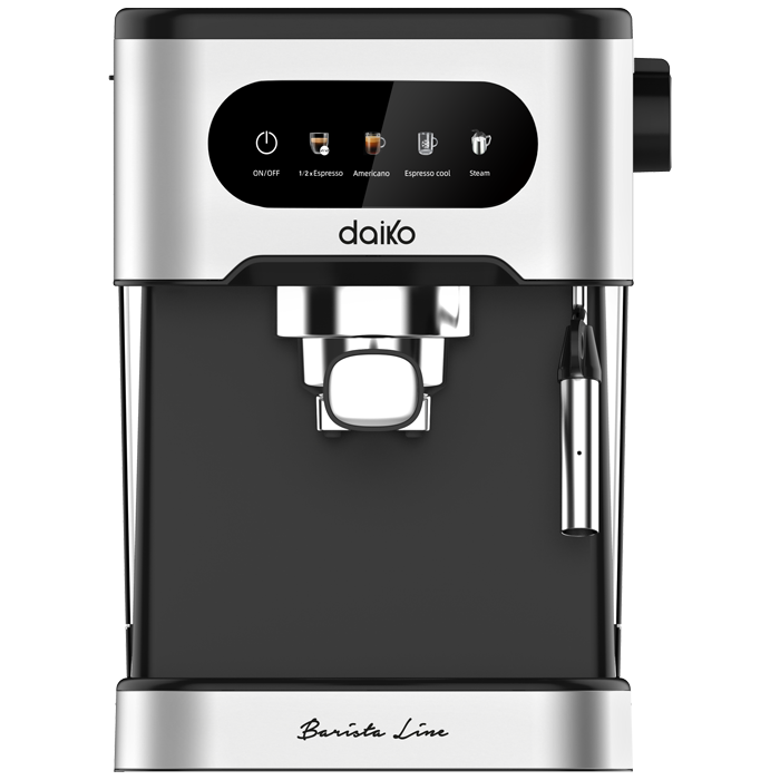 Machine à café Barista 20 bars noir mousseur à lait Daiko
